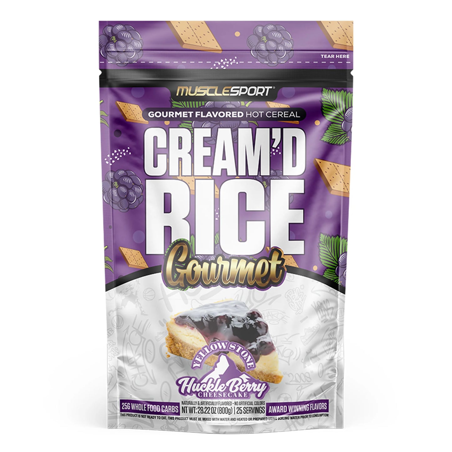 MUSCLE SPORT - CREAM'D RICE - 25srv - HUCKLEBERRY CHEESECAKE