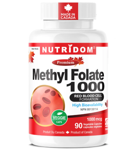 NUTRIDOM® Methyl Folate 1000 90 Vcaps - NEW