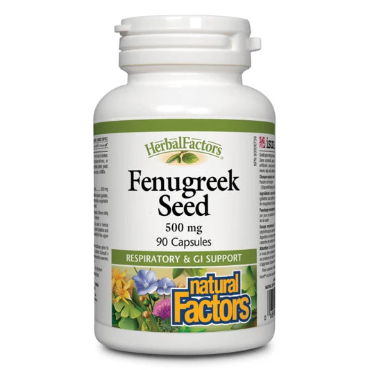 Natural Factors   Fenugreek Seed 500 mg, HerbalFactors®   90 capscaps