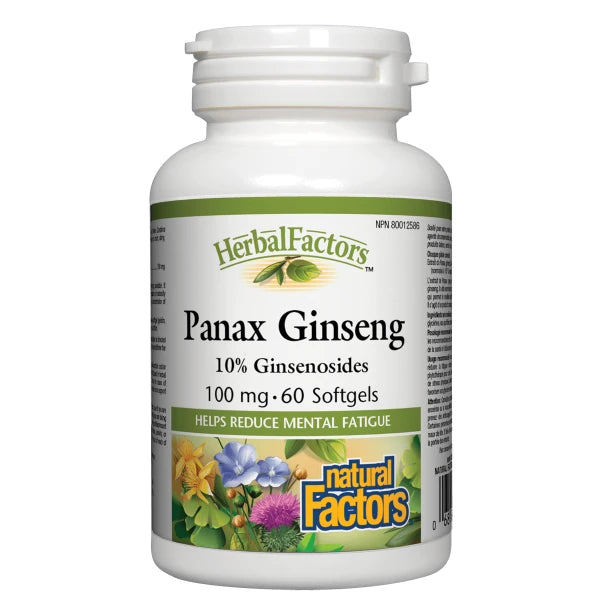 Natural Factors Panax Ginseng, HerbalFactors® 60 sglssgls