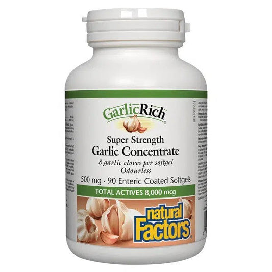 Natural Factors - GarlicRich® Super Strength Garlic Concentrate 500 mg - 90 sgels