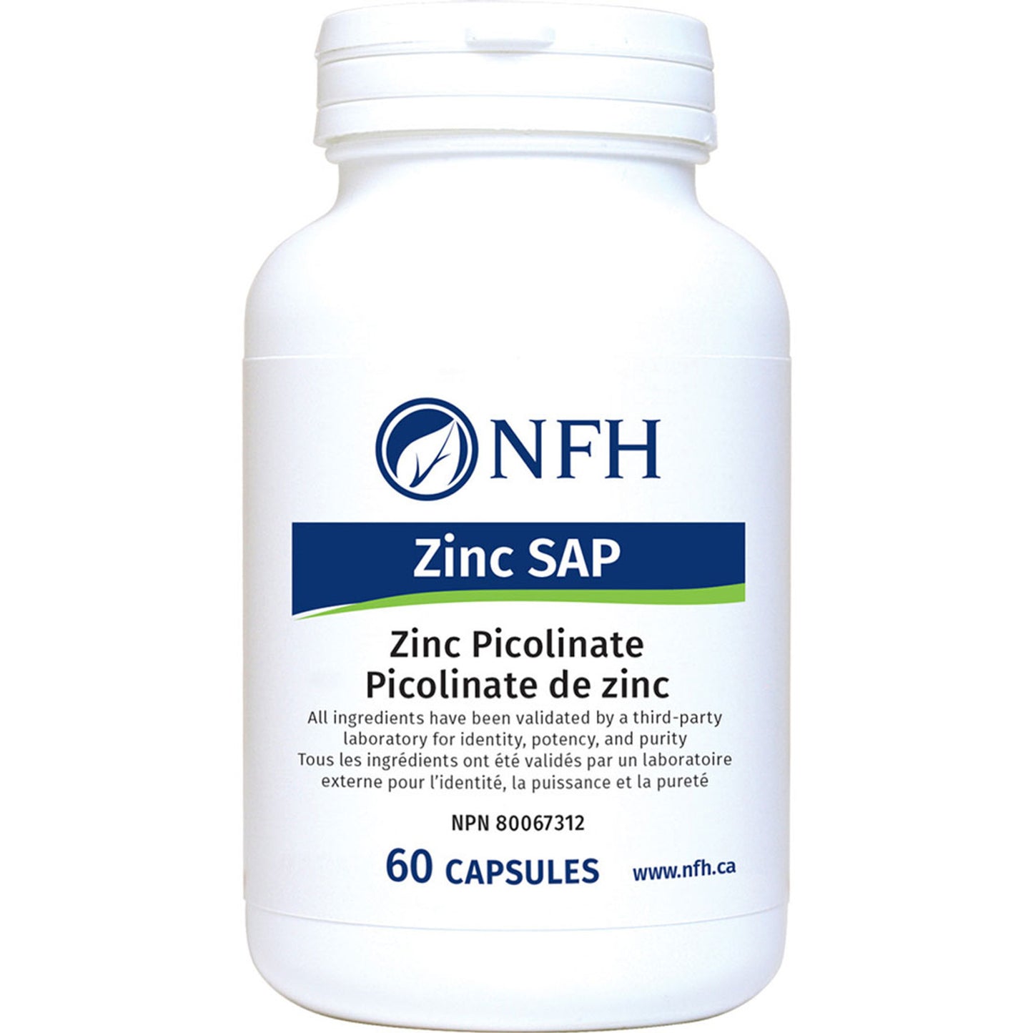 Zinc SAP (25 mg zinc, 1 mg copper/capsule) 60 capsules
