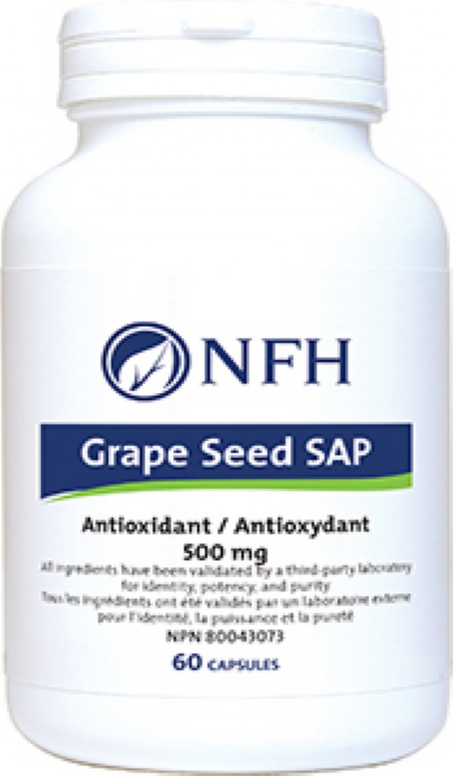 Grape Seed SAP (500 mg grape seed extract/capsule) 60 capsules -