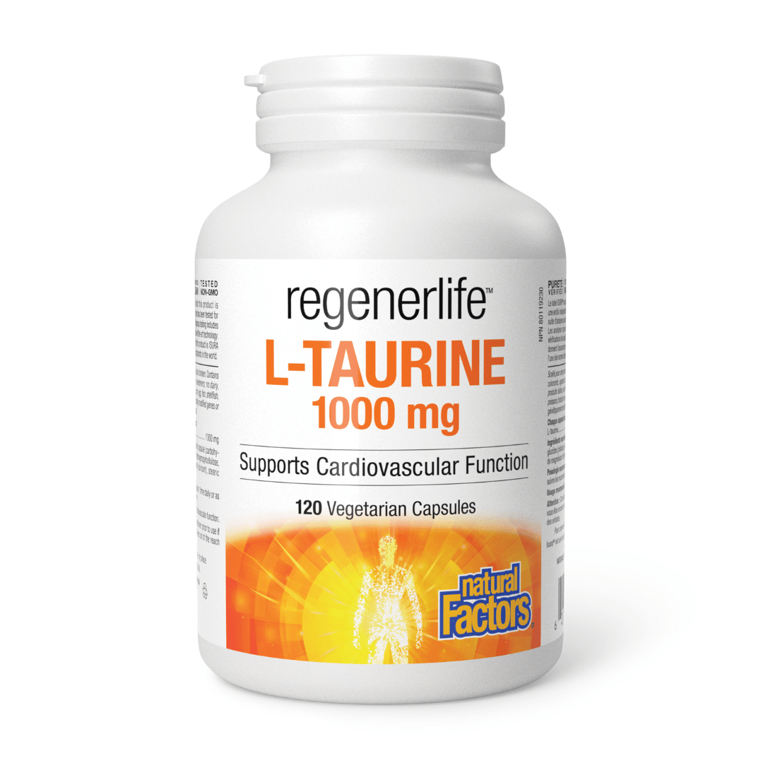 Natural Factors L-Taurine, Regenerlife 120 vcapsvcaps