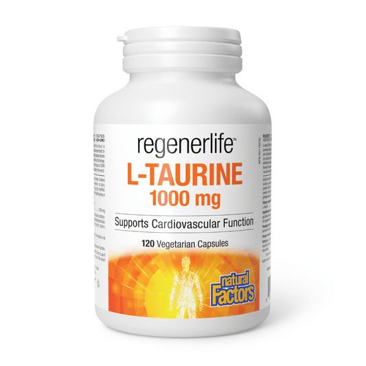 Natural Factors   L-Taurine, Regenerlife   120 vcapsvcaps