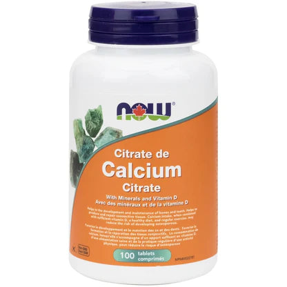 NOW Calcium Citrate + Mag, Zinc + 100tab