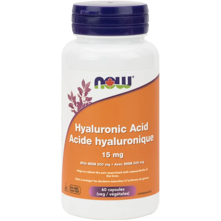 NOW Hyaluronic Acid 15mg & MSM 60vcap