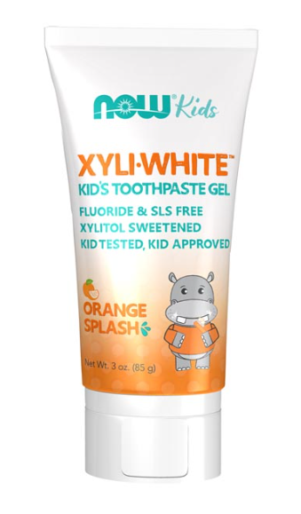NOW - NOW XYLI-WHITE KID'S TOOTHPASTE GEL ORANGE SPLASH 85g