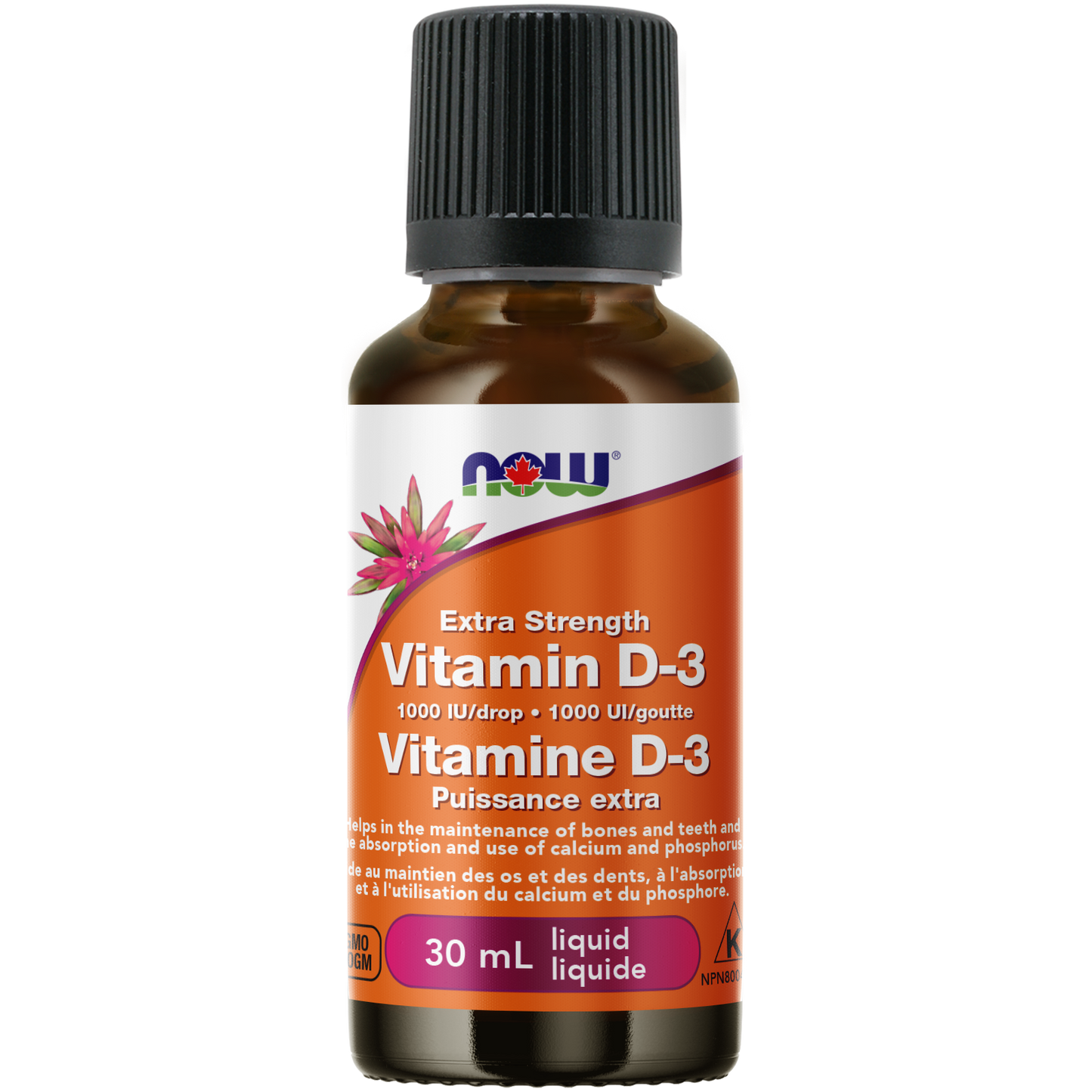 NOW Vit D-3 Liquid Extra Strength 1,000 IU / drop 30mL