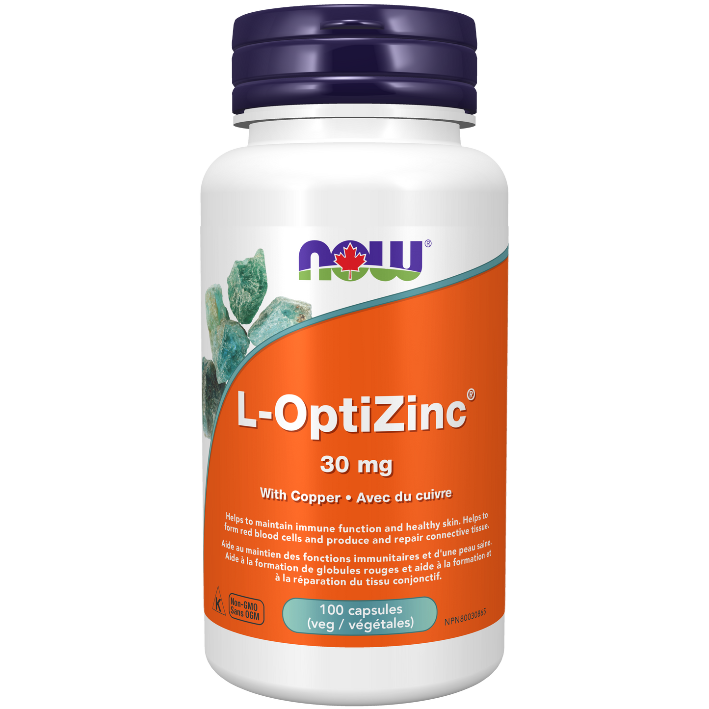 NOW Opti-L-Zinc (Monomethionine) 30mg + Copper 100vcap