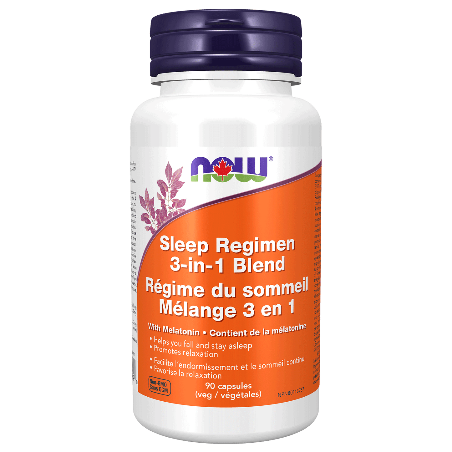 NOW Sleep Regimen 3-in-1 & Melatonin 3mg 90vcap
