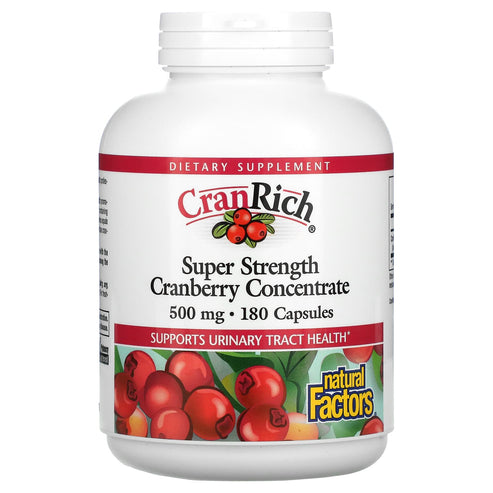 Natural Factors   CranRich® Super Strength Cranberry Concentrate 500 mg   180 capscaps