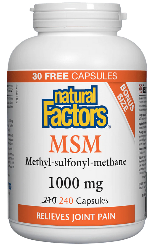 Natural Factors MSM (Methyl-sulfonyl-methane) 1000 mg 240 caps