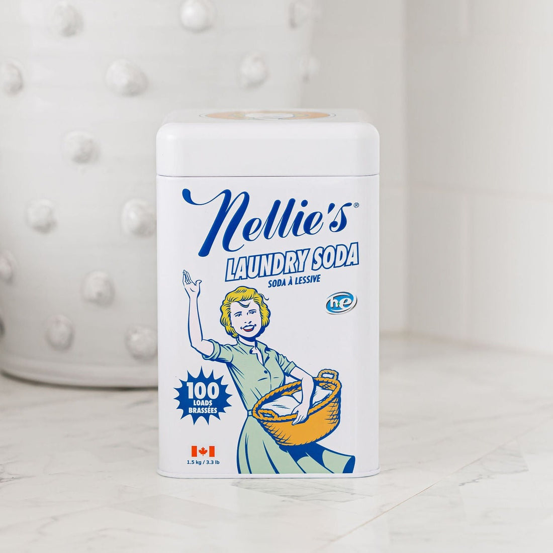 NELLIE'S *   Laundry Soda 100 Load tin, CORK