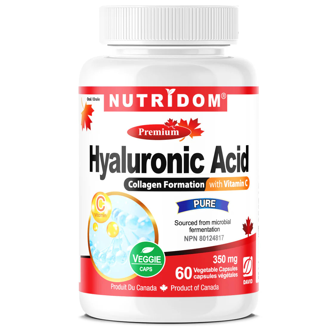 NUTRIDOM® Hyaluronic Acid with Vit. C 60 Vcaps