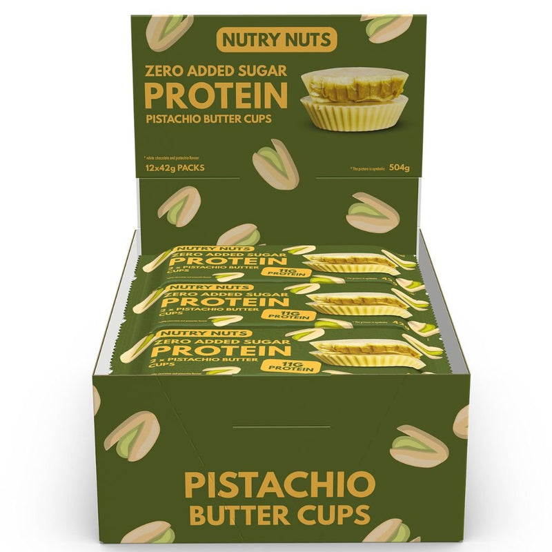 Nutry Nuts Nutry Nuts PB Cups, White Choc Pistachio, 2-pack, 12/box