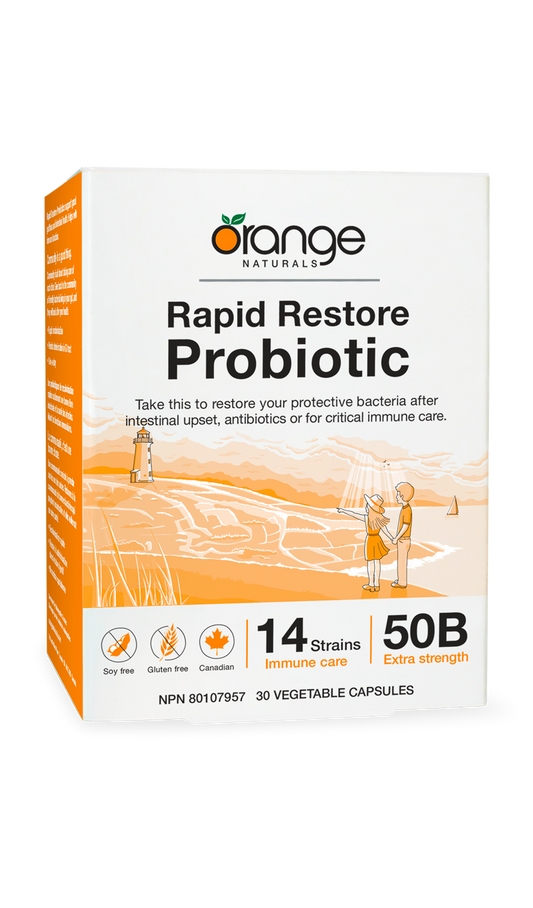 Orange Naturals      Rapid Restore Probiotic 50B      30 v-caps