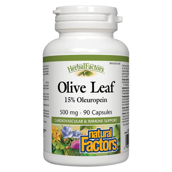 Natural Factors Olive Leaf, HerbalFactors® 90 capscaps
