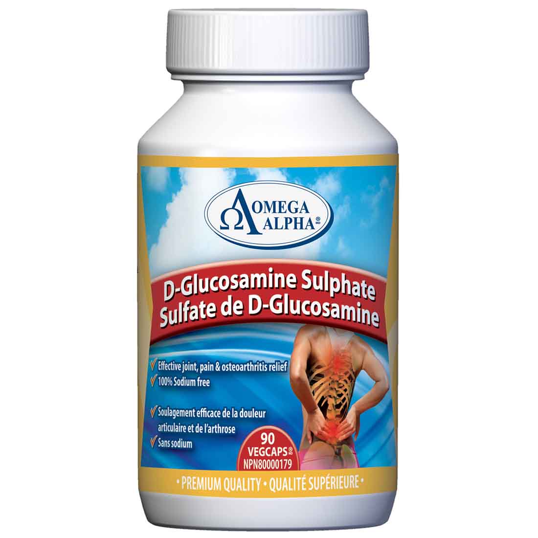 Omega Alpha D-Glucosamine Sulphate 90 vcap