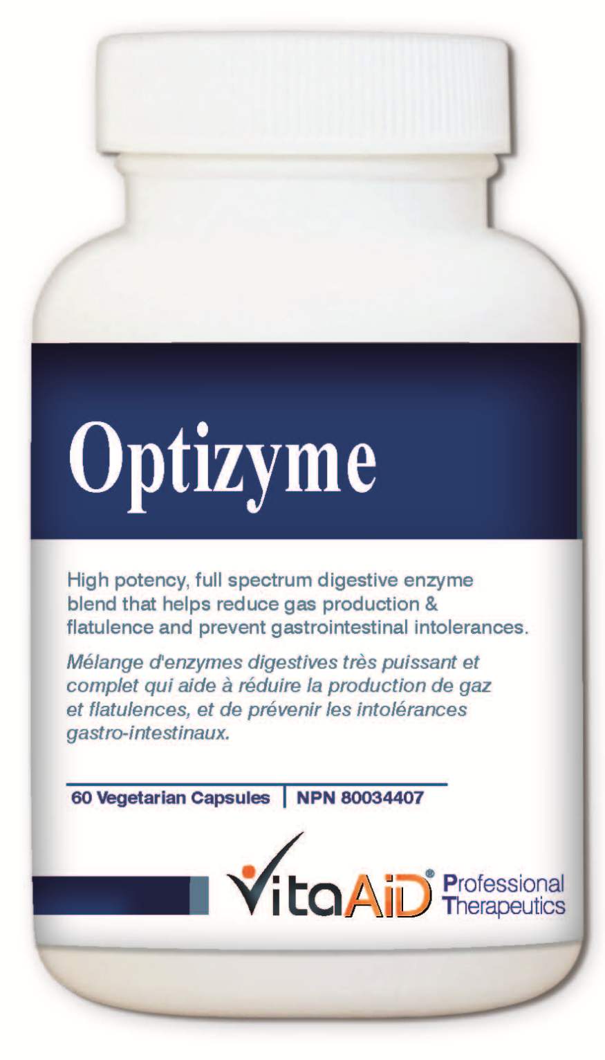 VitaAid Optizyme ( High Dose Full-Spectrum, Enzyme Blend) 84v