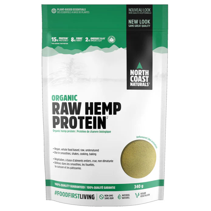 North Coast Naturals ORGANIC SPROUTED RAW ORGANIC HEMP PROTEIN 340g Bag