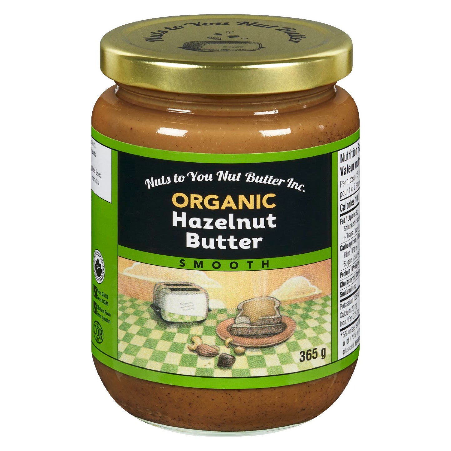 NUTS TO YOU Org Hazelnut Butter Smooth 365g