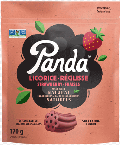 PANDA NATURAL LICORICE Strawberry Licorice Bag 170g