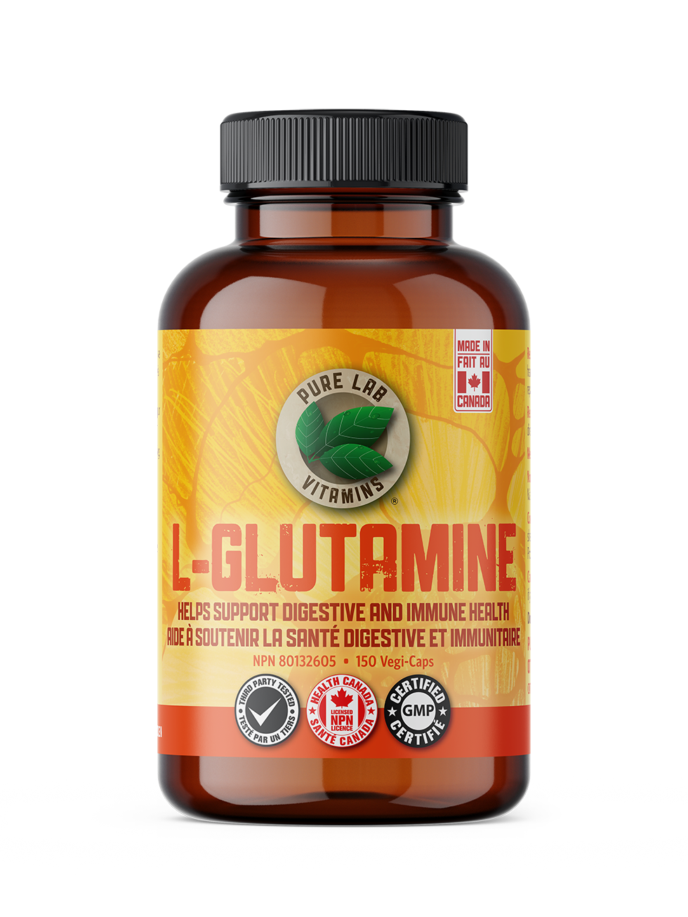 Pure Lab Vitamins - L-Glutamine 500mg - 150 vegi caps