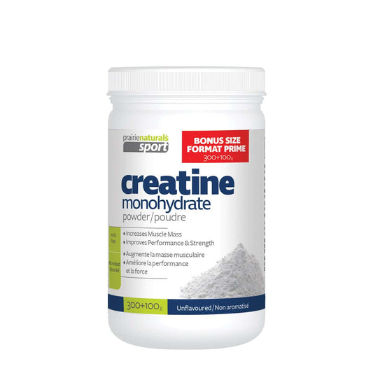 PrairieNaturals   100% Pure Micronized Creatine Monohydrate - BONUS SIZE   300g + 100g