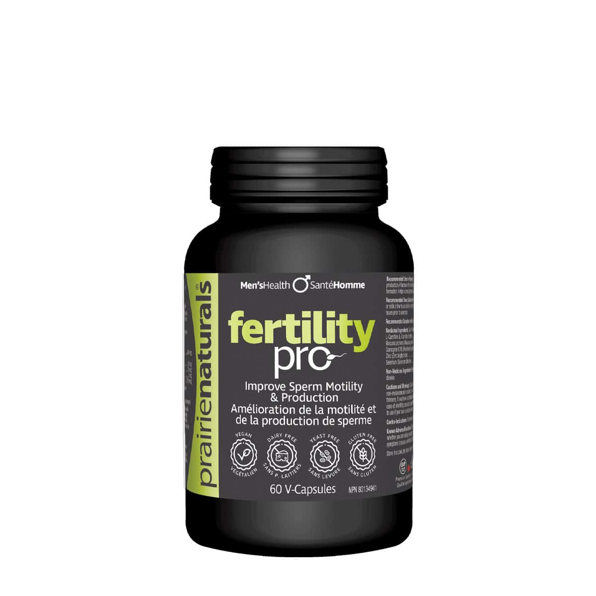 PrairieNaturals NEW! Fertility Pro Coenzymes Q10, L-Carnitine & Mucuna Prurions 60 Capsules