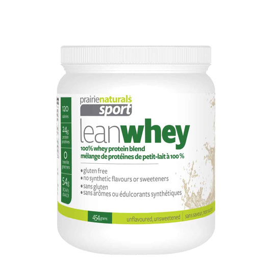 PrairieNaturals   Lean Whey Protein Concentrate Blend - Unflavoured & Unsweetened   454g