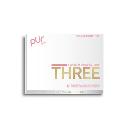 PUR Gum PUR THREE Bubblegum 12ct