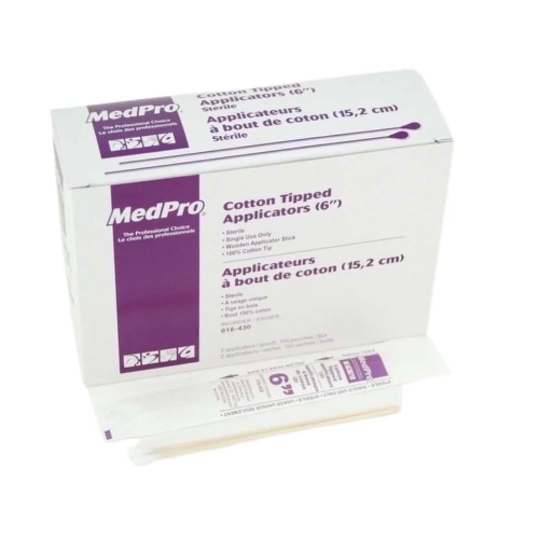 APPLICATOR COTTON 6" STERILE 100/BOX