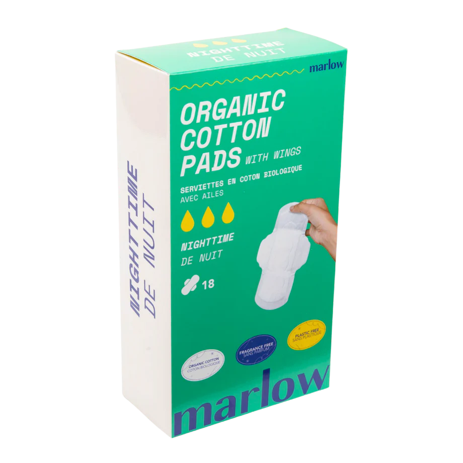 Marlow Organic Cotton Pads (Nighttime) 18ct