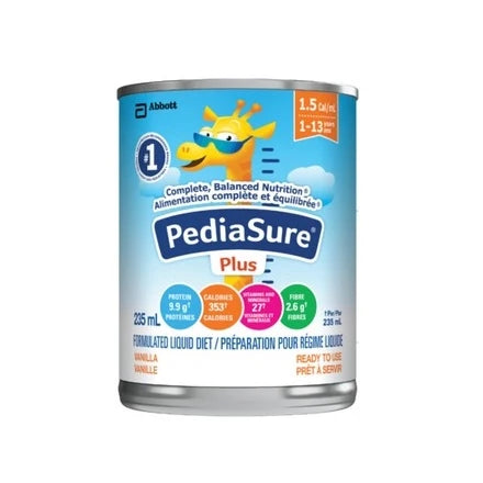 PEDIASURE PLUS W/FIBER VANILLA 235ML pack of 12
