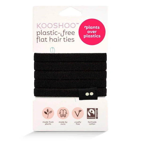 Kooshoo - Plastic-free Hair Ties - Black