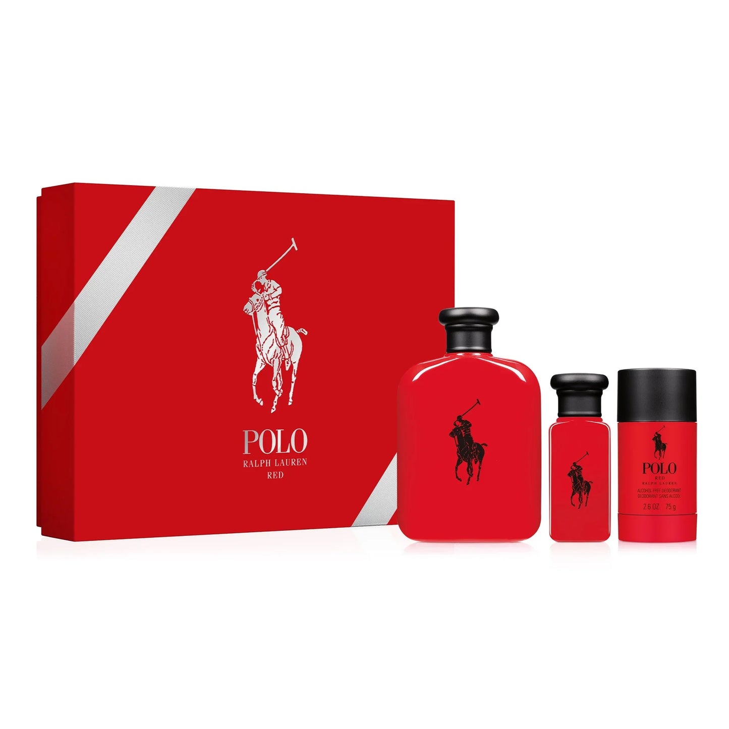 Ralph Lauren Men Polo Red -- Gift Set - 4.2 oz Eau De Toilette Spray + 0.5 oz Mini EDT