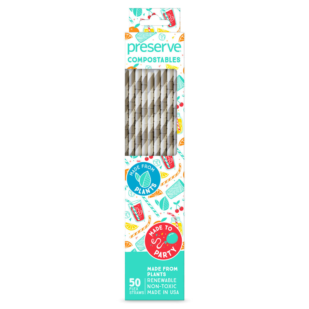 Preserve by Recycline Compostables Straws Natural 50ct