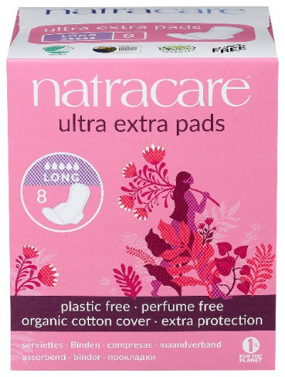NATRACARE Pads Natural Ultra NATRACARE Pads Natural Ultra Ultra Extra Pads Long 8ct