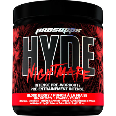 ProSupps ProSupps Hyde Nightmare Flavour: Blood Berry
Container Size: 60 Servings Each
