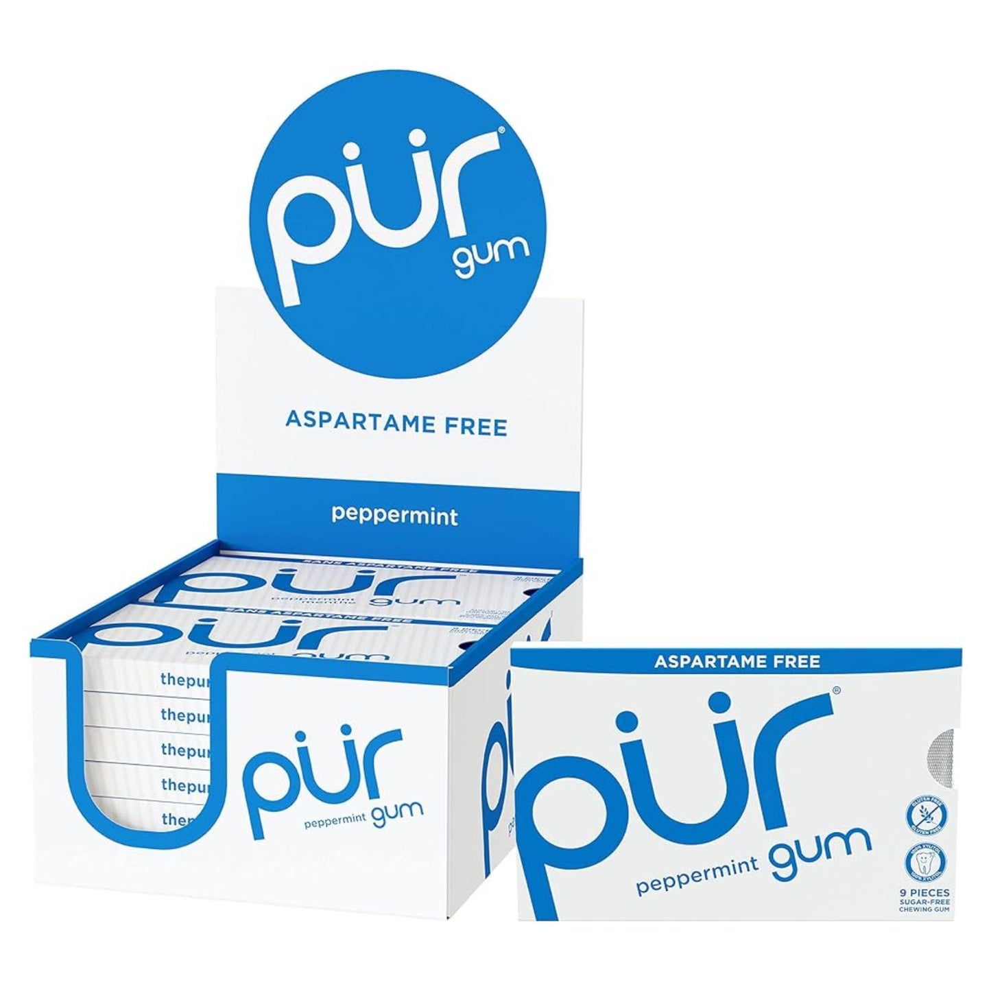 PUR GUM Peppermint Gum 9pc *12