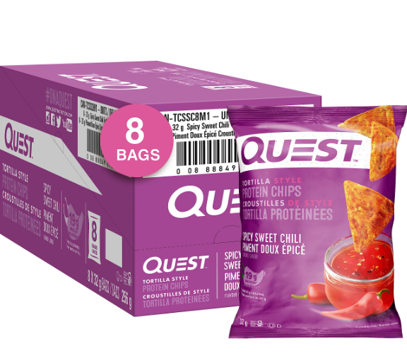 Quest   Quest Tortilla Chips, Spicy Sweet Chili, 8/box