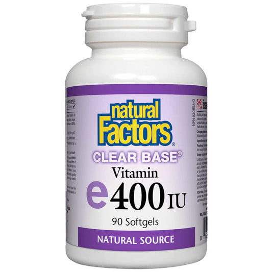 Natural Factors - Clear Base® Vitamin E 400 IU - 90 sgels