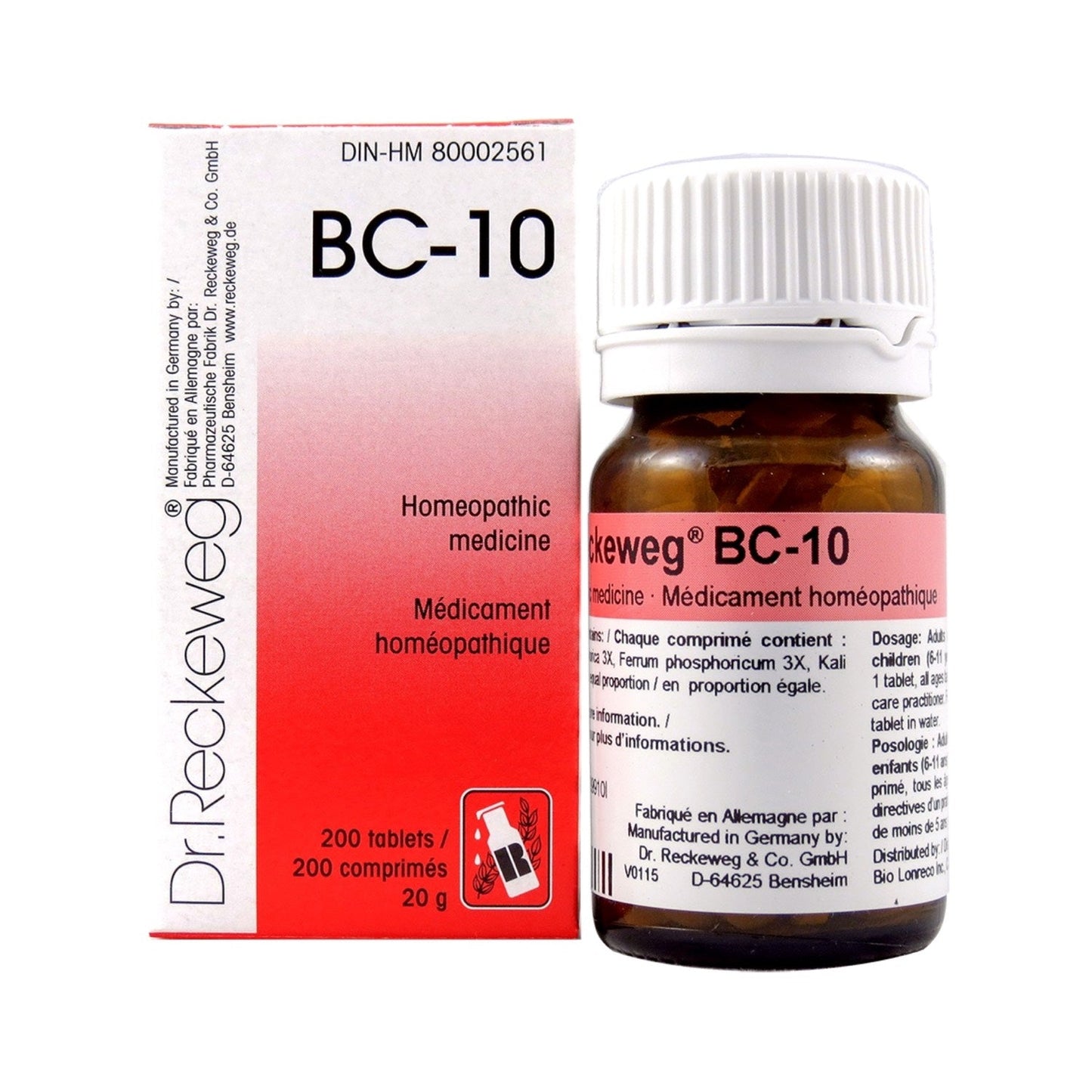 Dr. Reckeweg - BC-10 - 200 tablets/comprimés - 20 g