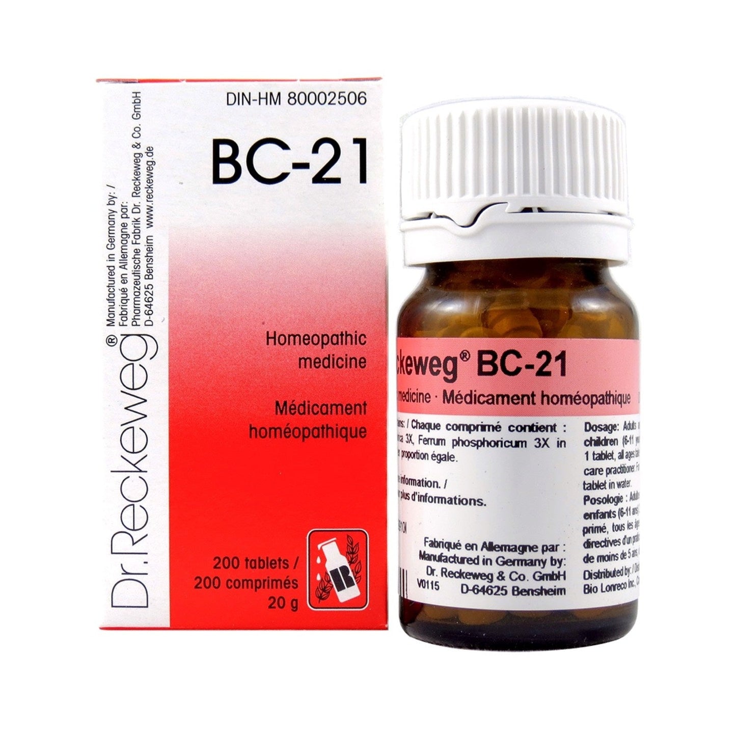 Dr. Reckeweg - BC-21 - 200 tablets/comprimés - 20 g