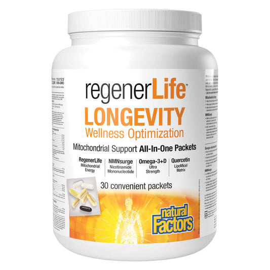 Natural Factors   Longevity Wellness Optimization, RegenerLife   30pckt