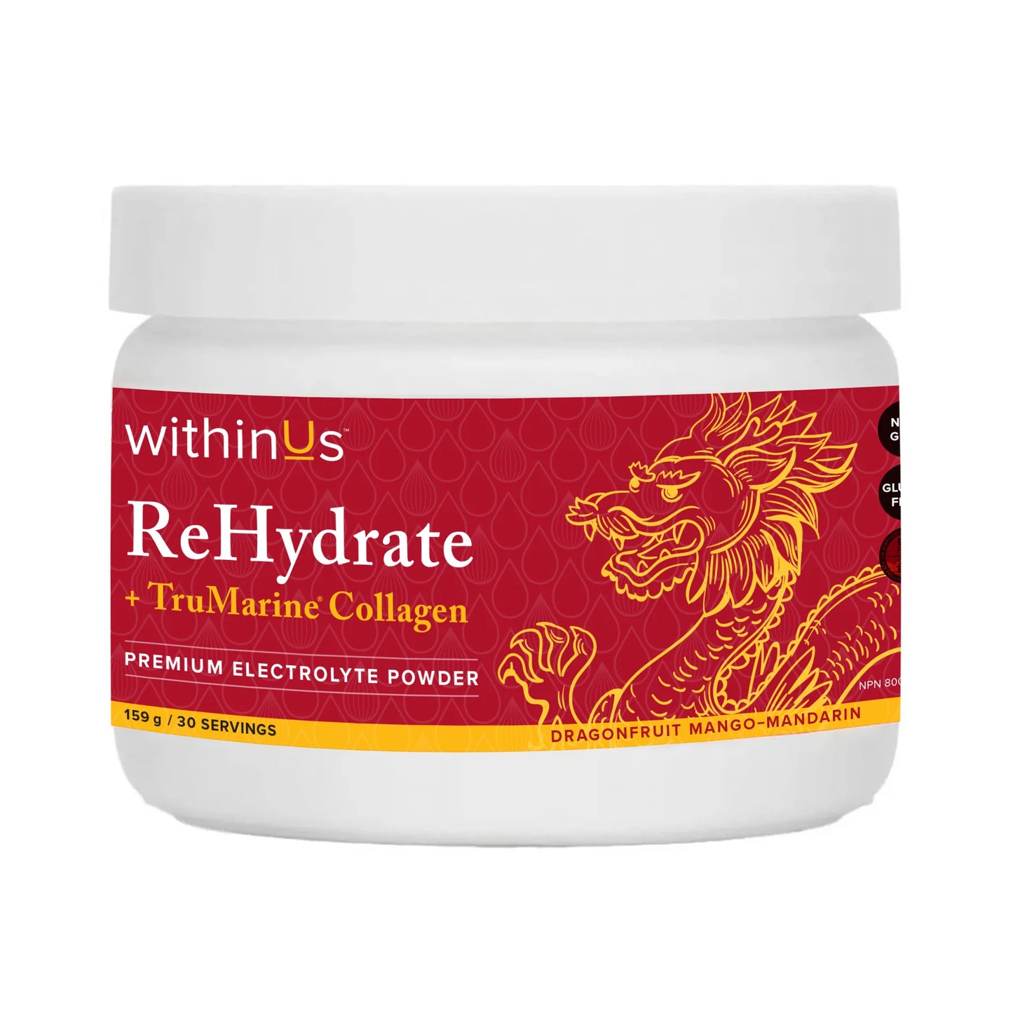 withinUs ReHydrate Collagen Jar -Dragonfruit 159g