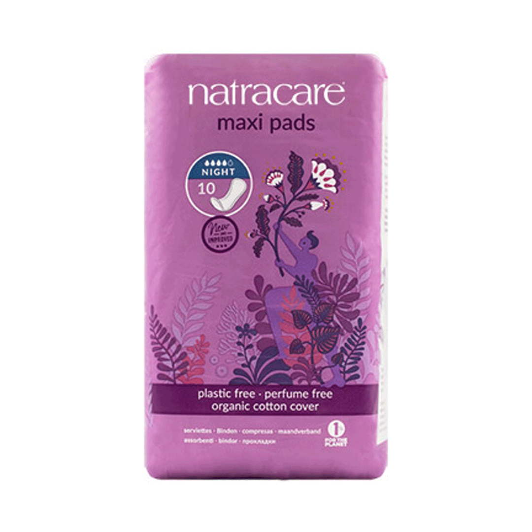 NATRACARE Night-Time Maxi Pads 10ct