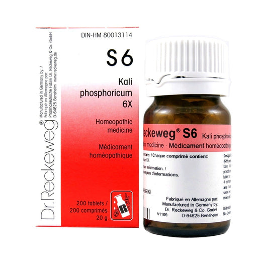 Dr. Reckeweg - S6 - Kali phos  6X - 200 tablets/comprimés - 20 g