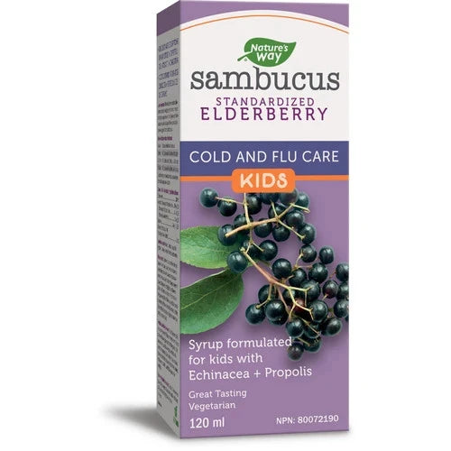 Nature's Way - Sambucus Elderberry Kids Cold & Flu Syrup - 120 ml